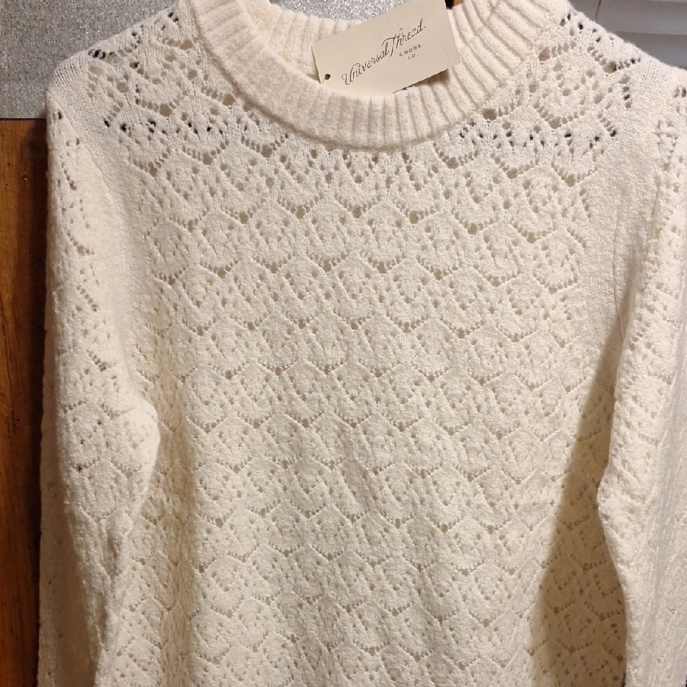Universal Thread Cream Textured Sweater - Picture 6 of 7